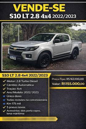 CHEVROLET S10 2.8 16V TURBO DIESEL LT CD 4X4 AUTOMÁTICO